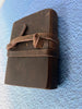 Handmade Leather Journal - 3" x 4" Leather Strip Closure