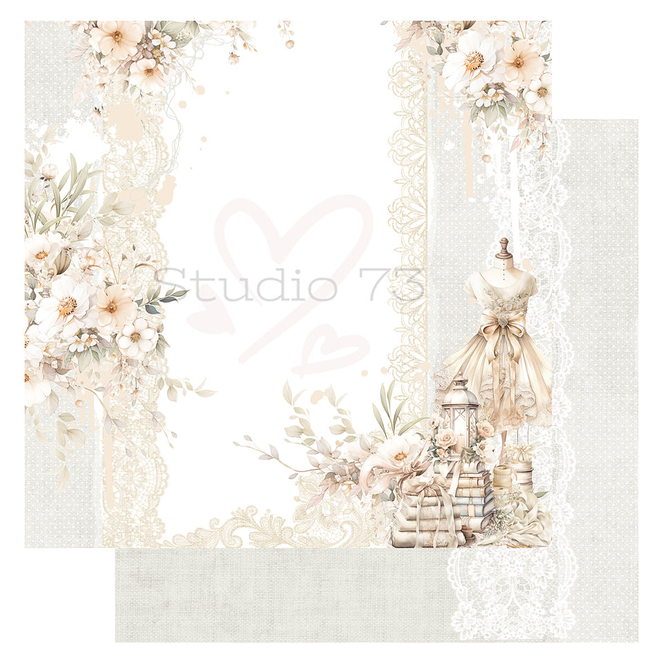 Stitched with Love - Lace Affair Paper - Studio73