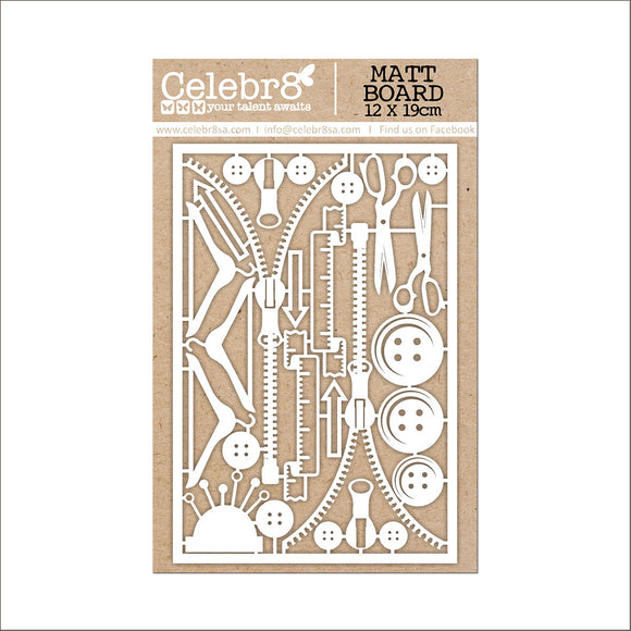 MB4746 : Chipboard Sheet Buttons & Zips - Enchanted Elegance
