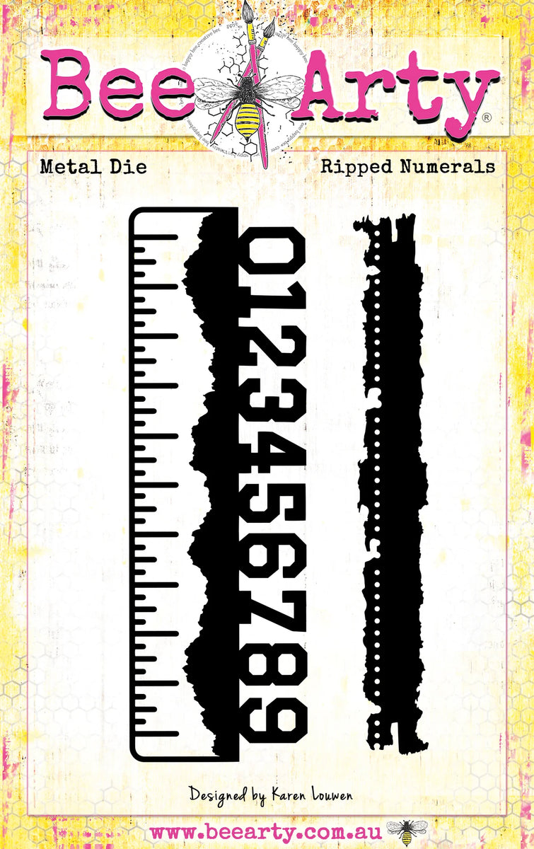 Ripped Numerals Die : Measured Moments – Craftables