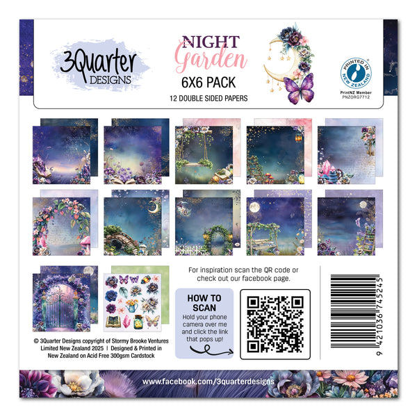 3Quarter Designs - Night Garden  6"x6" Collection