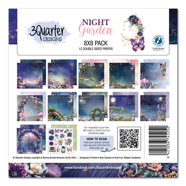 3Quarter Designs - 8" x 8" Night Garden Collection