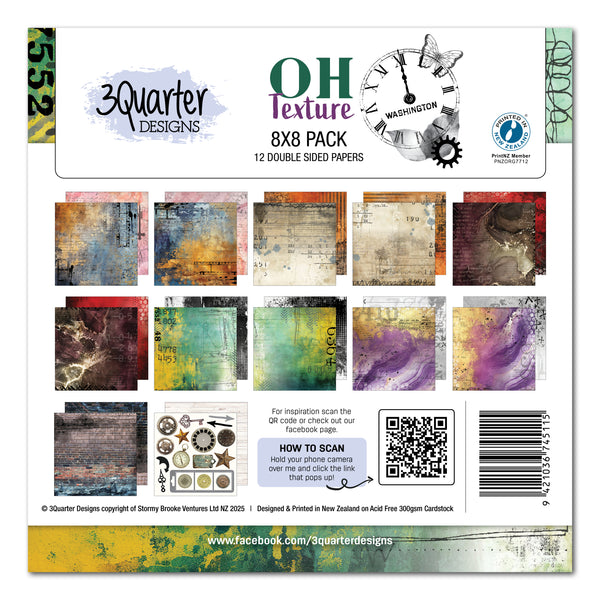 3Quarter Designs - 8" x 8"  OH Texture Collection