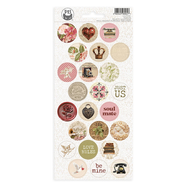 P13-LST-13 : Sticker sheet  03, 10,5 x 23cm (Love Stories)