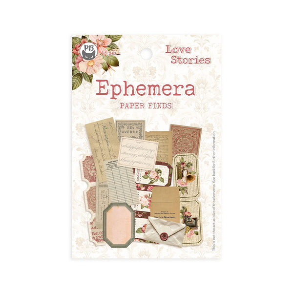 P13-LST-22 : Ephemera set  Snippets, 13pcs (Love Stories)