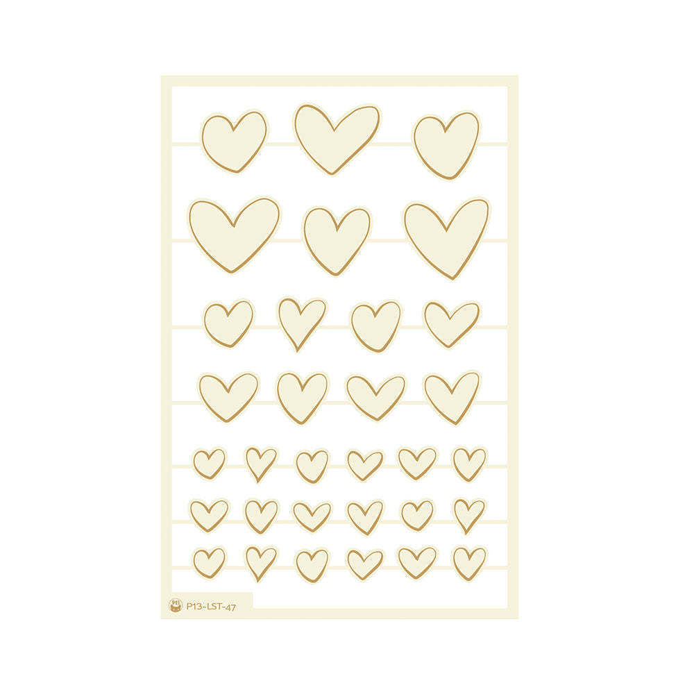 P13-LST-47 : Light chipboard embellishments  04, 4x6", 32pcs (Love Stories)