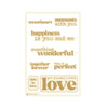 P13-LST-55 : Light chipboard embellishments  10 ENG, 4x6", 8pcs (Love Stories)