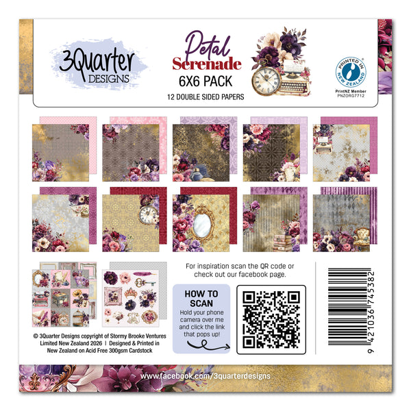 3Quarter Designs - Petal Serenade  6"x6" Collection