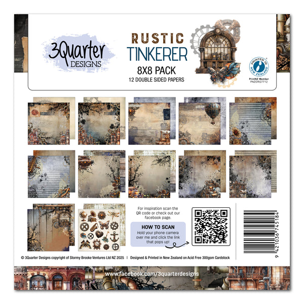 3Quarter Designs - 8" x 8" Rustic Tinkerer Collection