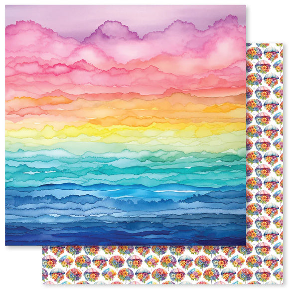 Rainbow Garden Basics B 12x12 Paper