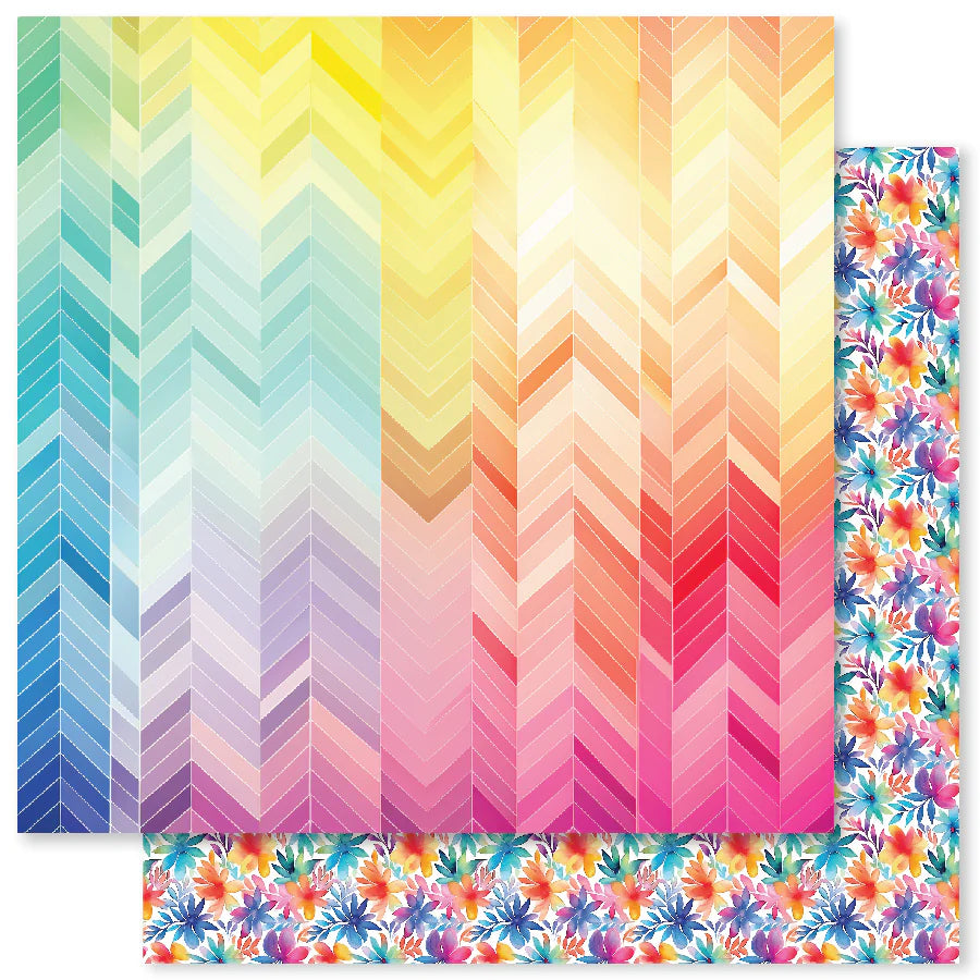 Rainbow Twirl 2.0b (31049) 12x12 Scrapbook paper - Paper Rose