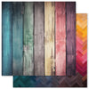 Rainbow Wood F (31037) 12x12 Scrapbook paper - Paper Rose