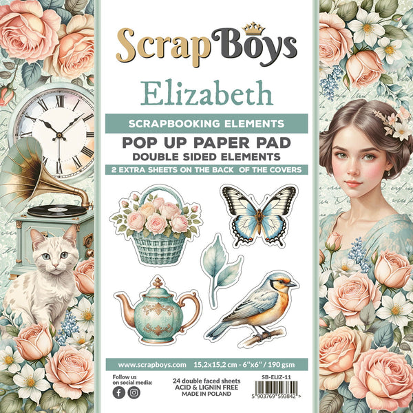 ELIZ-PU : Elizabeth - 6 x 6 POP Up Paper Pad