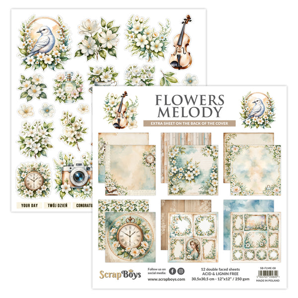 FLME-08 : Flowers Melody - 12"x12" Paper Pack