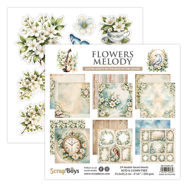 FLME-09 : Flowers Melody - 6" x 6" Paper Pad