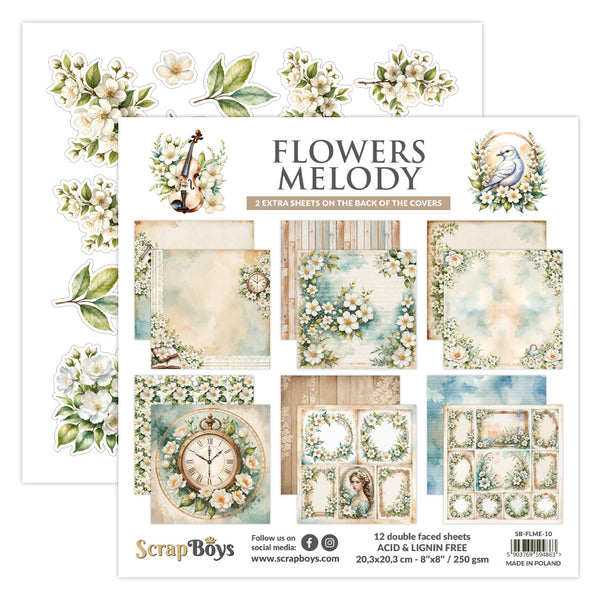 FLME-10 : Flowers Melody - 8 x 8 Paper Pad
