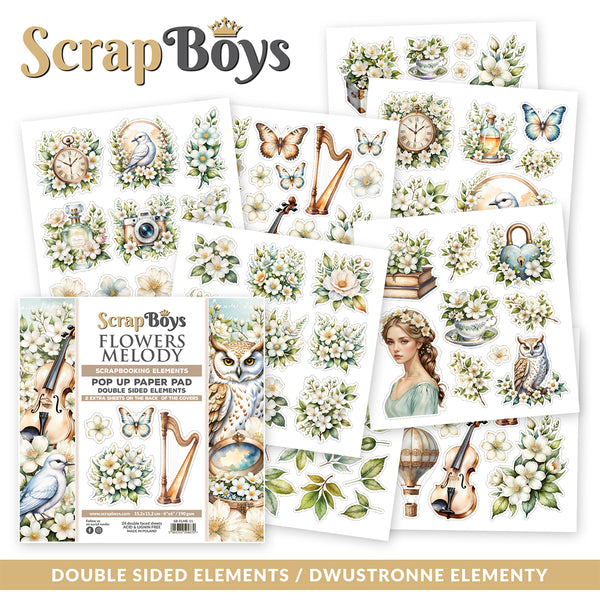 FLME-PU : Flowers Melody -  6 x 6 POP Up Paper Pad