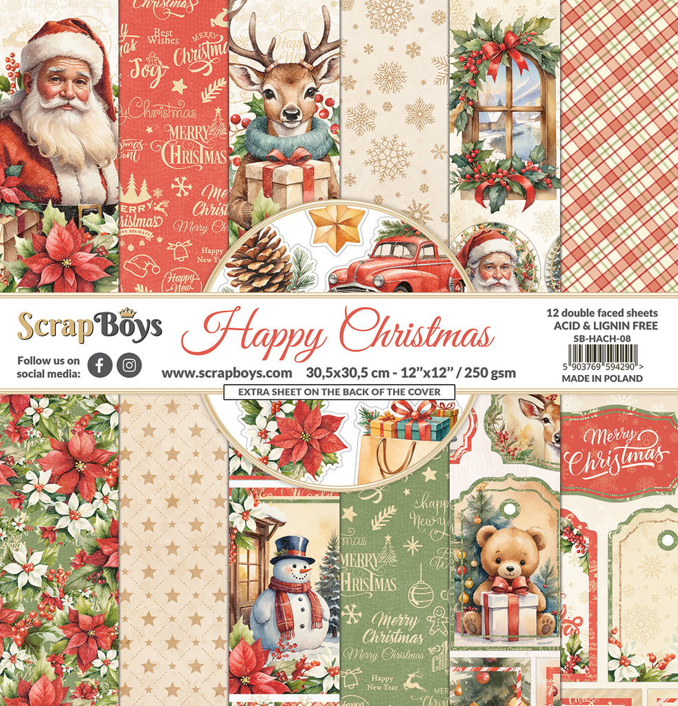 HACH-08 : Happy Christmas - 12"x12" Paper Pack