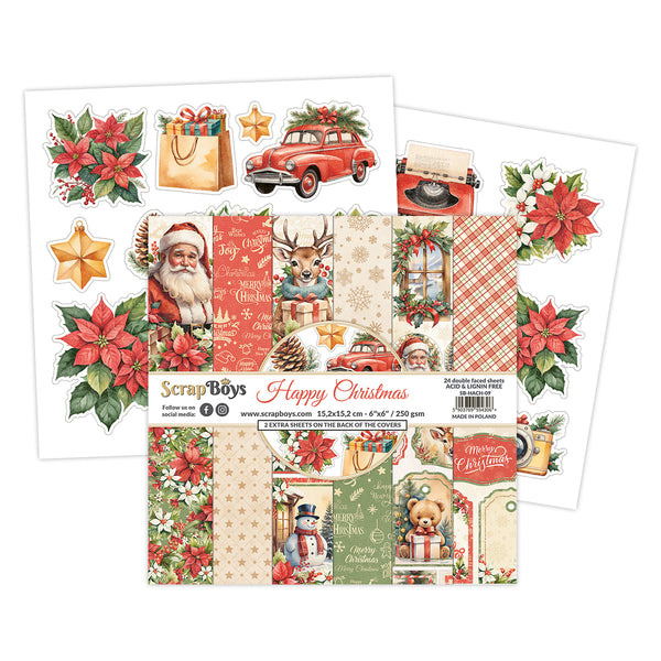 HACH-09 : Happy Christmas - 6" x 6" Paper Pad