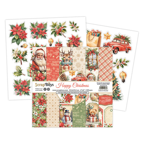 HACH-10 : Happy Christmas - 8 x 8 Paper Pad