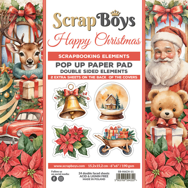 HACH-PU : Happy Christmas - 6 x 6 POP Up Paper Pad