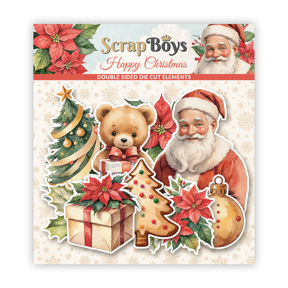 HACH-12 : Happy Christmas - Die Cut Pack (Double Sided)