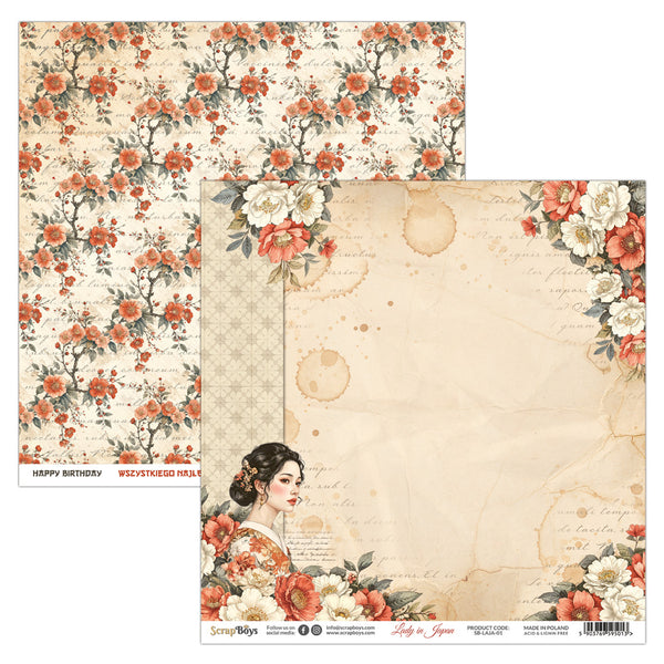 LAJA-01 : Lady in Japan - 12x12 Double Sided Paper