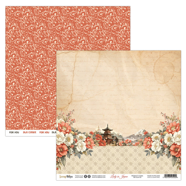 LAJA-02 : Lady in Japan - 12x12 Double Sided Paper