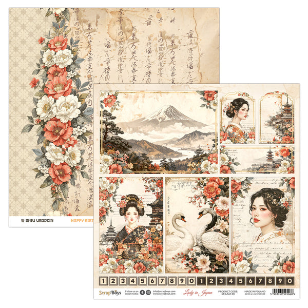 LAJA-06 : Lady in Japan - 12x12 Double Sided Paper