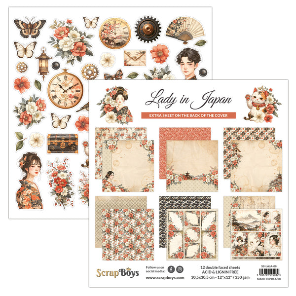LAJA-08 : Lady in Japan - 12"x12" Paper Pack