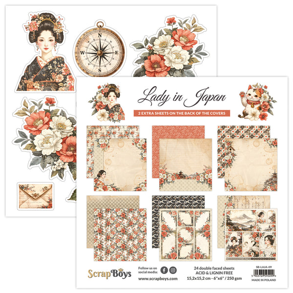 LAJA-09 : Lady in Japan - 6" x 6" Paper Pad