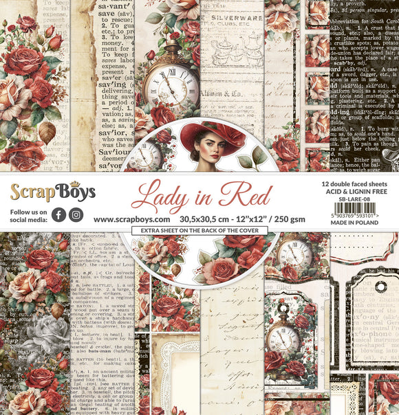 LARE-08 : Lady in Red  - 12x12 Paper Pack