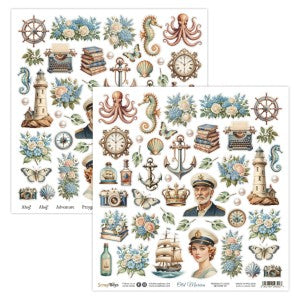 MARI-07 : Old Marina - 12x12 Double Sided Fussy Cutting Sheet