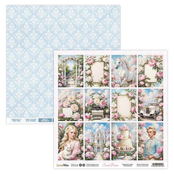 SWPE-05 : Sweet Peonies - 12x12 Double Sided Paper