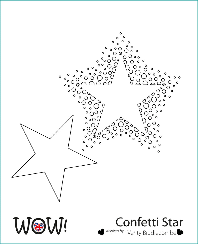 STN007 : Wow Stencil - Confetti Star (by Verity Biddlecombe)