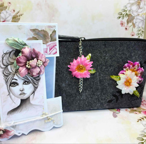 C2319 : Mouldable Flower Card AND tote bag (CK)