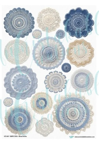 Denim & Lace A4 Cardstock Snippets (Various available)