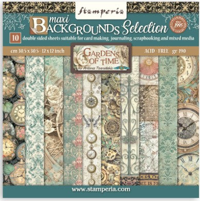 12x12 Background Paper Pack - Gardens of Time