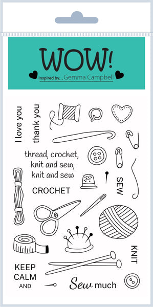 STAMPSET61 : Simply Sew (by Gemma Campbell) Clear Stamps for Embossing