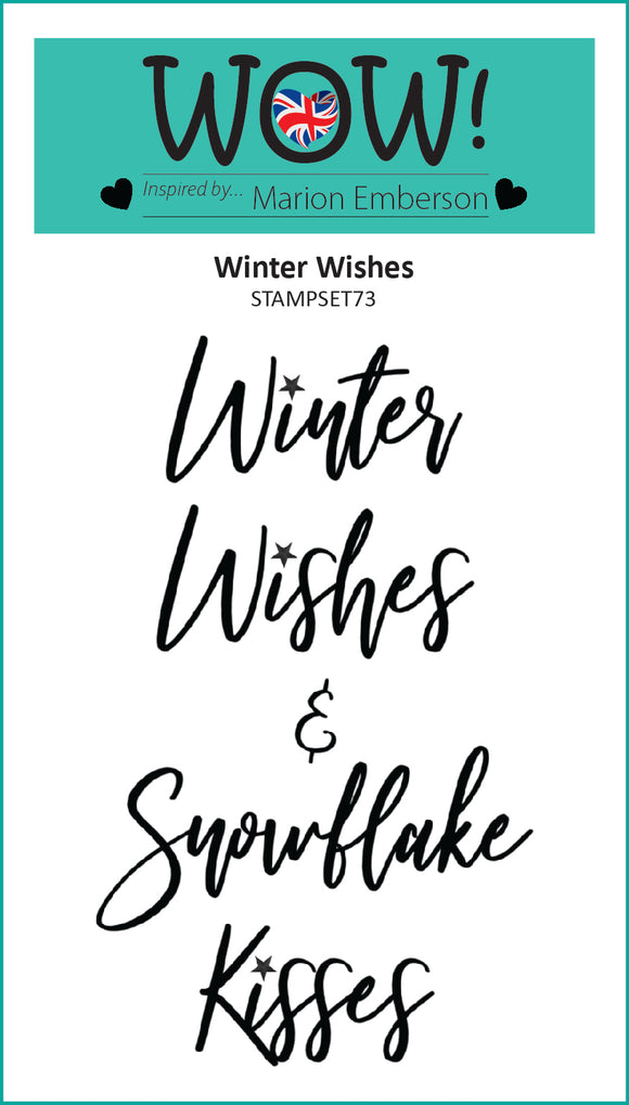 STAMPSET73 : Wow Stamp (A7) - Winter Wishes (by Marion Emberson) Clear Stamps for Embossing