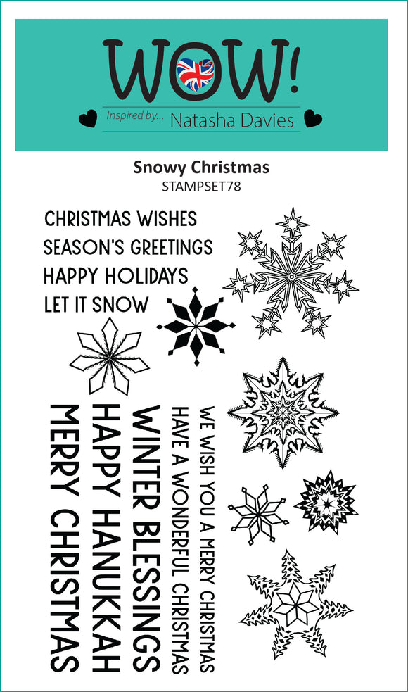 STAMPSET78 : Wow Stamp (A6) - Snowy Christmas (by Natasha Davies) Clear Stamps for Embossing