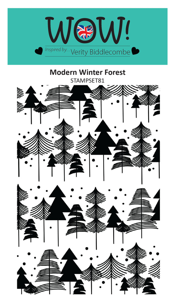 STAMPSET81 : Wow Stamp (A6) - Modern Winter Forest (byVerity Biddlecombe) Clear Stamps for Embossing