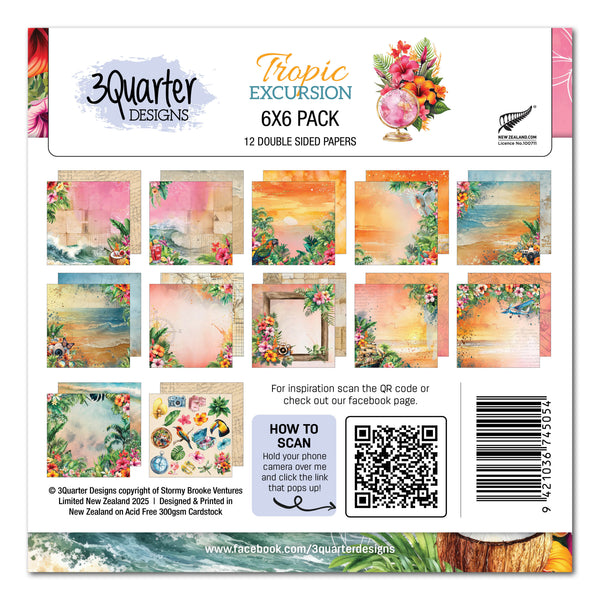 3Quarter Designs - Tropical Excursion 6"x6" Collection