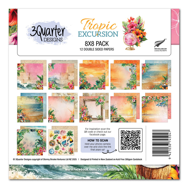 3Quarter Designs - 8" x 8" Tropical Excursion Collection