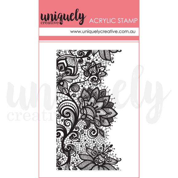 UC1873 : Floral Doily Mini Mark Making Stamp ( Flowering Utopia)