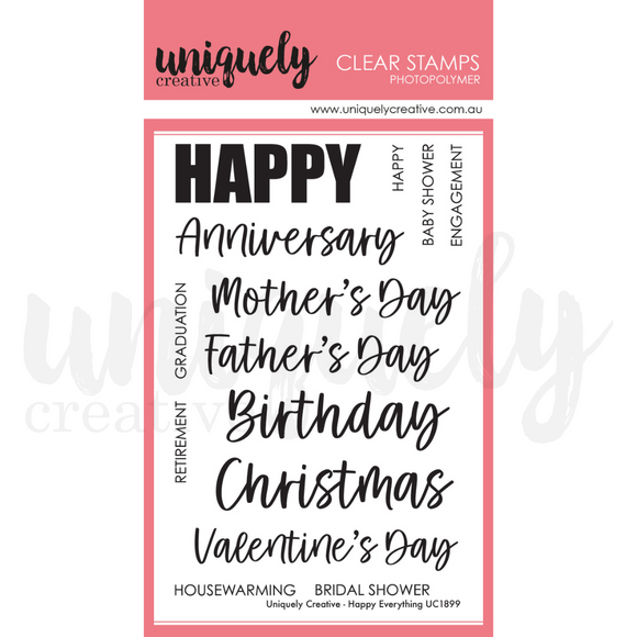 UC1899 : Happy Everything Photopolymer Stamp (A Christmas Dream)