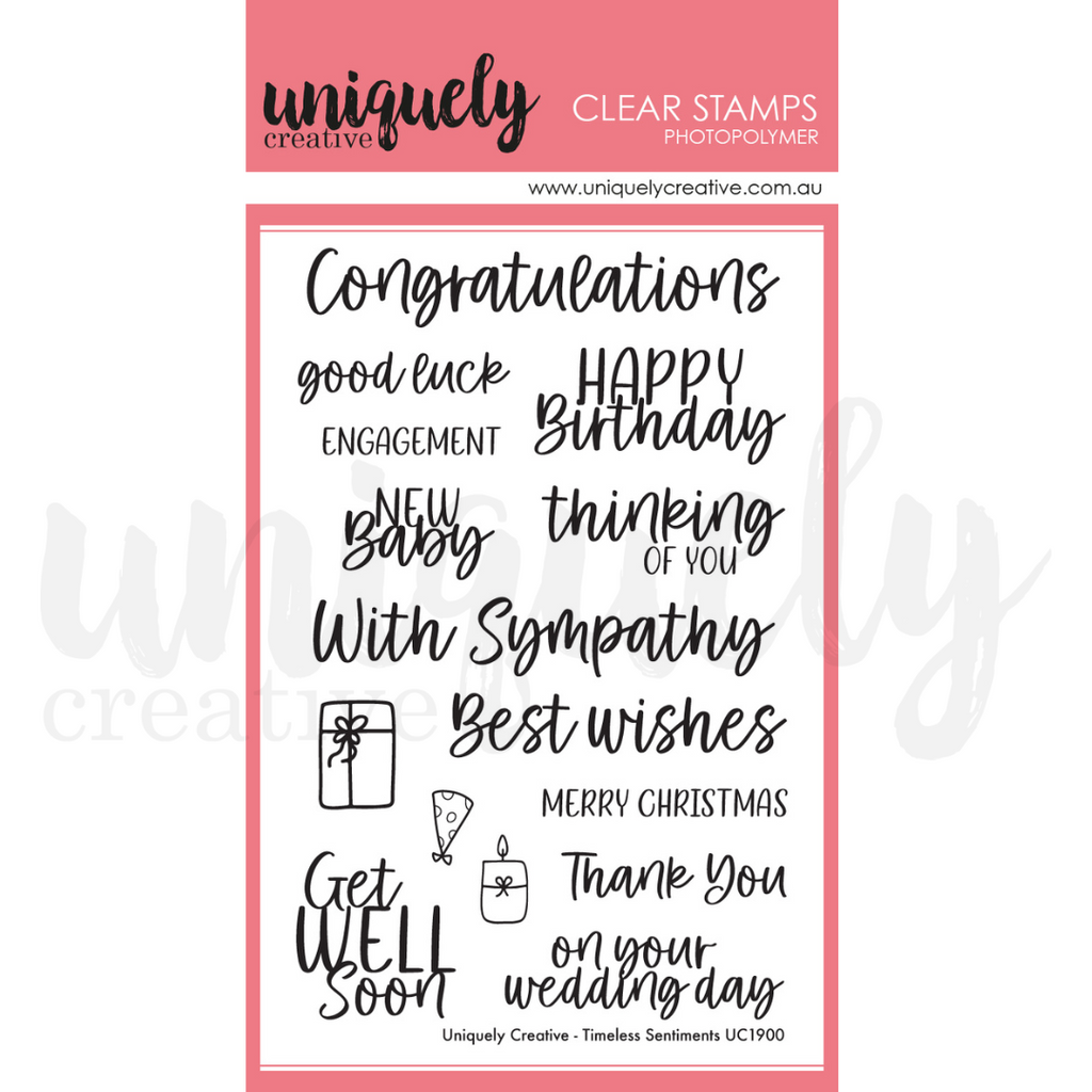 UC1900 : Timeless Sentiments Photopolymer Stamp(Sweet Magnolia (Jul23))