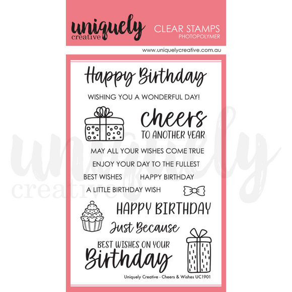 UC1901 : Cheers & Wishes Photopolymer Stamp (A Christmas Dream)