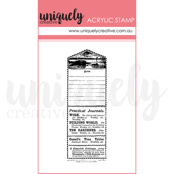 UC1914 : Vintage Advert Mark Making Stamp (Willow & Grace)