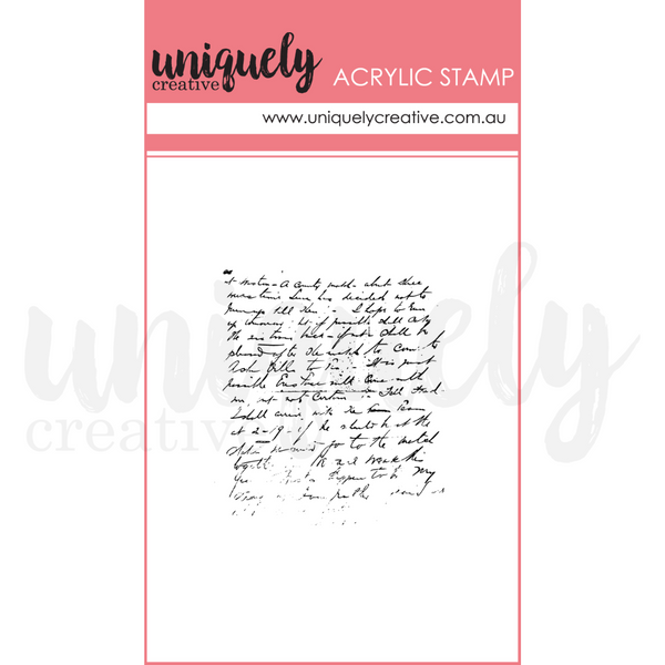 Vintage Script Mini Stamp (While Away) – Craftables